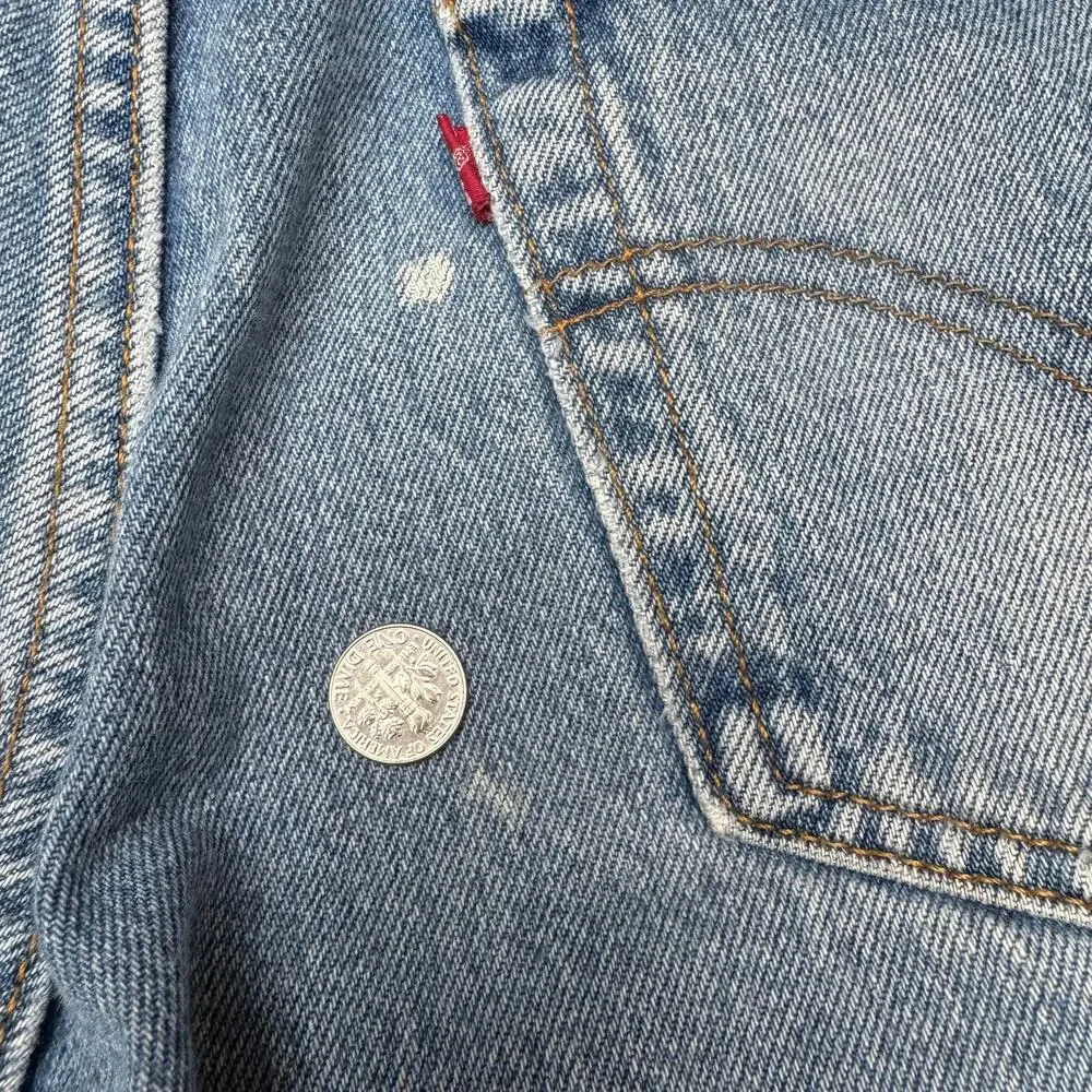 Vintage 90s Levis 501 Paint Splatter Jeans Mens 30x26 Western Grunge Made in USA